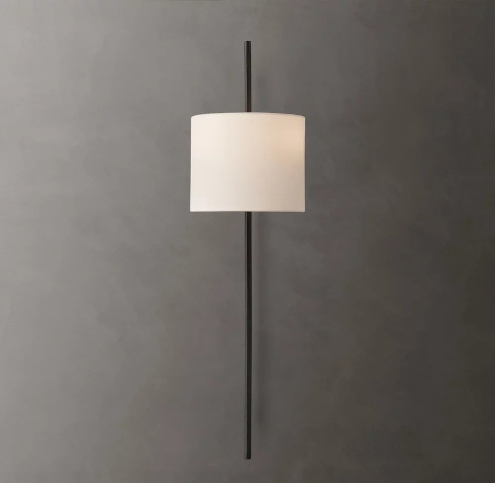 Vela Octagonal Bar Sconce - Round Shade