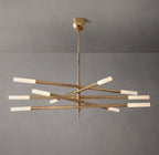 Rousseau 10-Light Mobile Etched Rod Chandelier