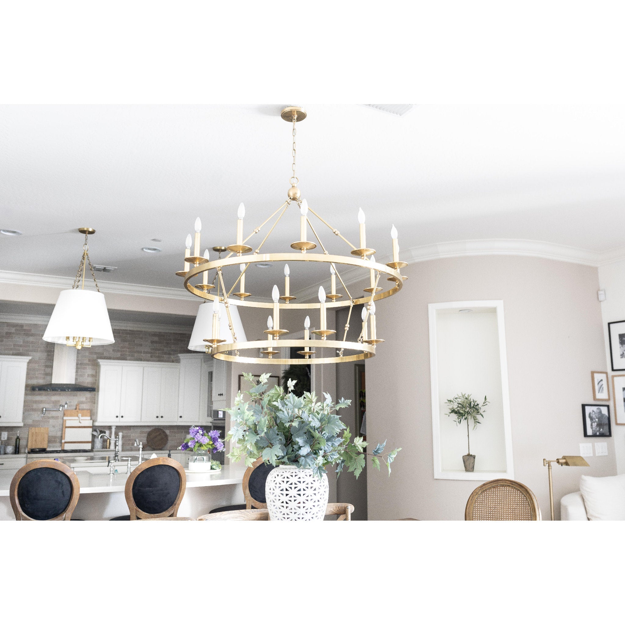Allendale 20-Light Chandelier in Aged Brass 46.75L x 46.75W x 38H