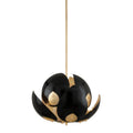 Lotus 8-Light Chandelier in Gold Leaf/Black 24L x 24W x 10.25H