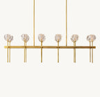 Boule De Cristal Clear Glass Double Linear Chandelier 60"
