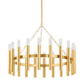 Pali 20-Light Chandelier in Aged Brass 42.25L x 42.25W x 29.25H