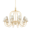 Warrensburg 10-Light Chandelier in Vintage Gold Leaf 44L x 44W x 35.75H