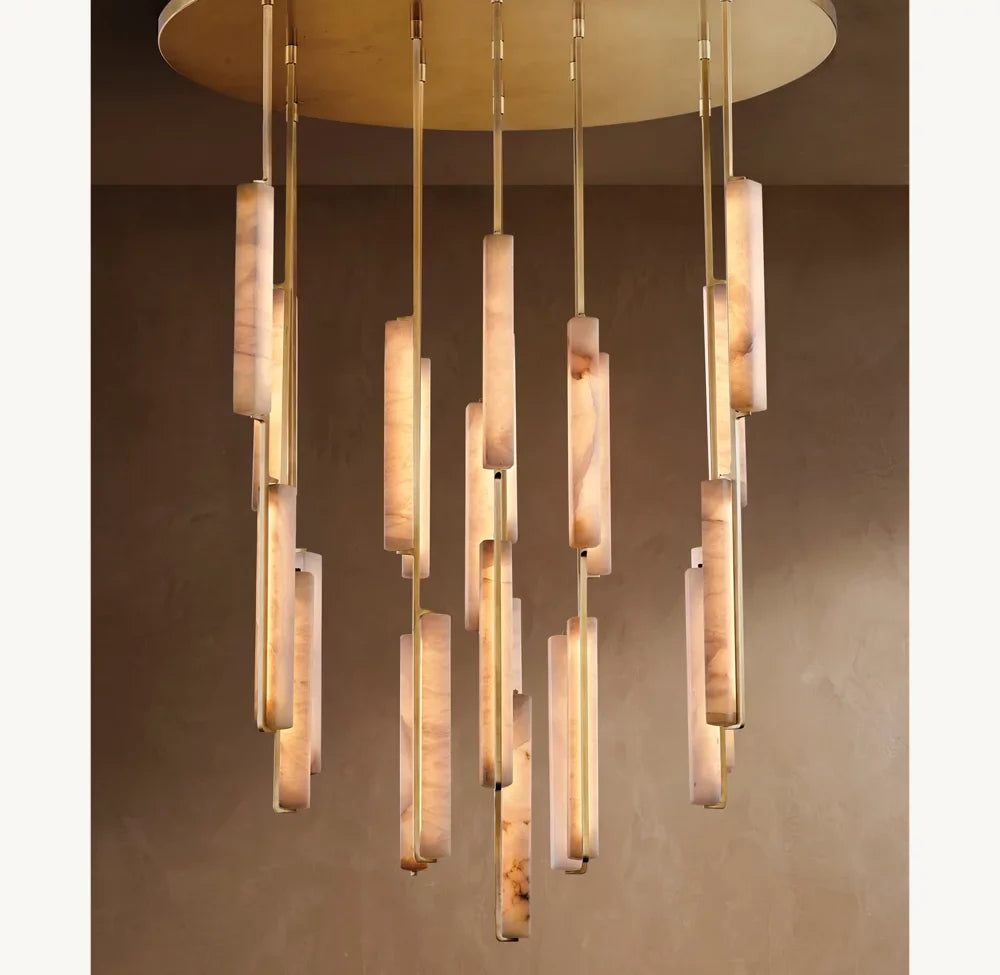 Audubon Alabaster Round Chandelier 24"