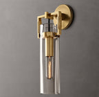 Machinist Glass Cylinder Sconce 12"