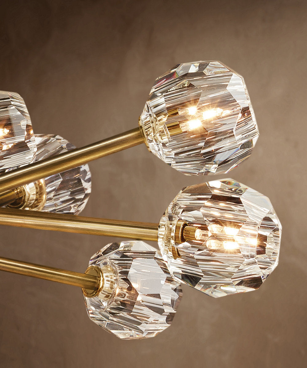 Boule De Cristal Clear Glass Oval Chandelier 72"