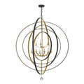 Luna 48'' English Bronze + Antique Gold Chandelier Bronze 48"W x 58.5"H x 48"D