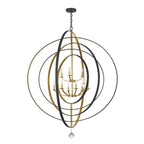 Luna 48'' English Bronze + Antique Gold Chandelier Bronze 48"W x 58.5"H x 48"D