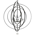Luna 48'' Matte Black Chandelier Black 48"W x 58.5"H x 48"D