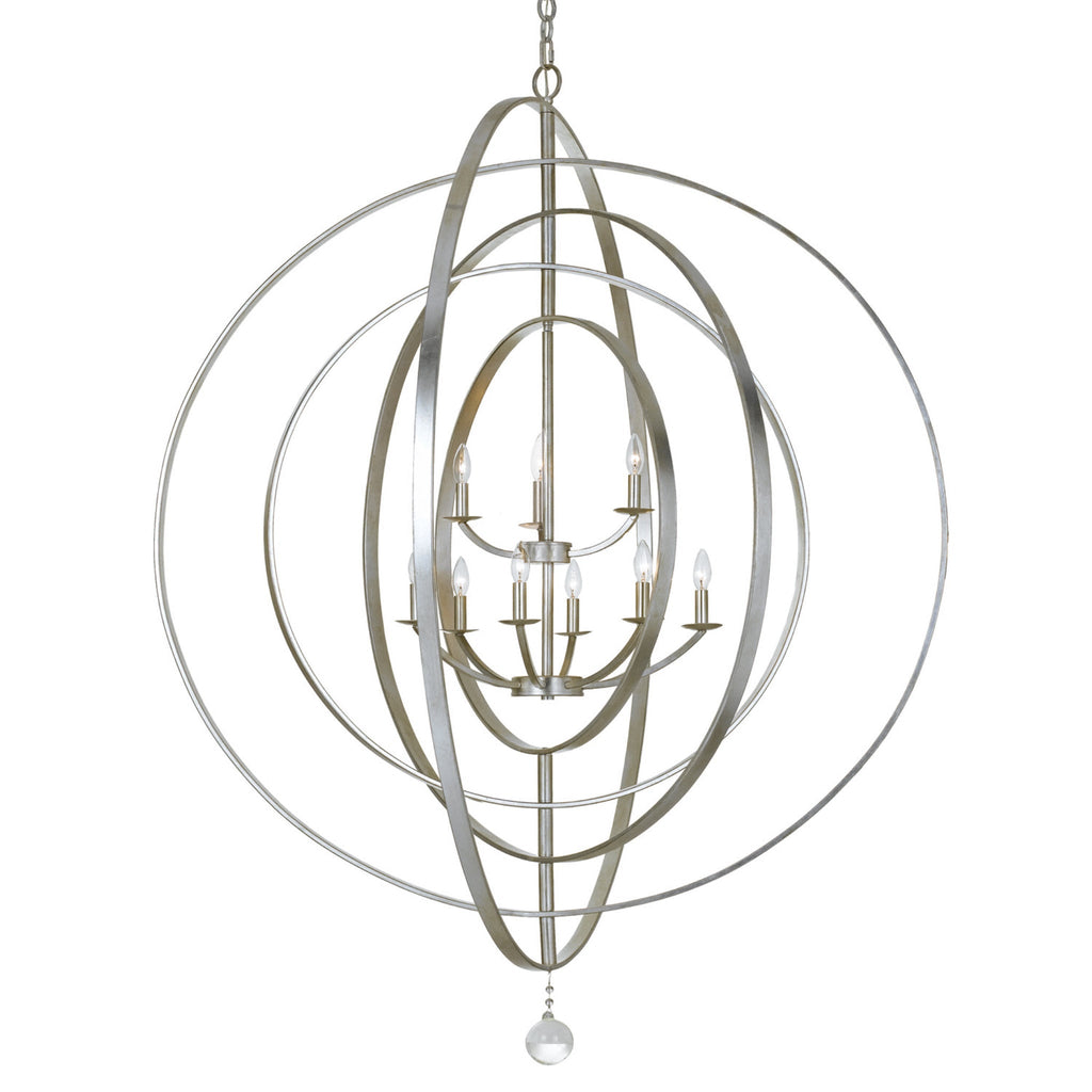 Luna 48'' Antique Silver Chandelier Silver 48"W x 58.5"H x 48"D