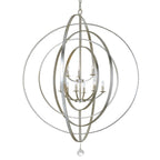 Luna 48'' Antique Silver Chandelier Silver 48"W x 58.5"H x 48"D