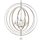 Luna 48'' Antique Silver Chandelier Silver 48"W x 58.5"H x 48"D
