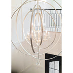 Luna 48'' Antique Silver Chandelier Silver 48"W x 58.5"H x 48"D