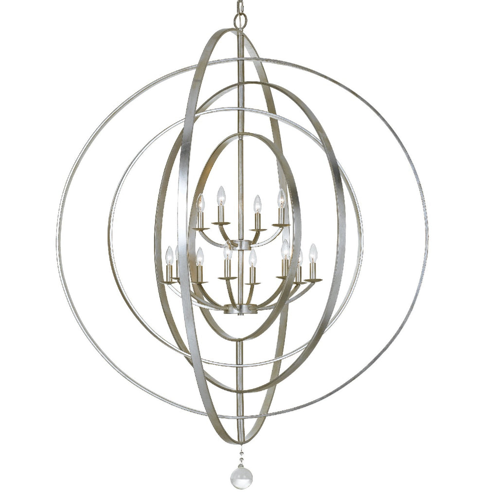 Luna 60'' Antique Silver Chandelier Silver 60"W x 70"H x 60"D