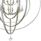 Luna 60'' Antique Silver Chandelier Silver 60"W x 70"H x 60"D
