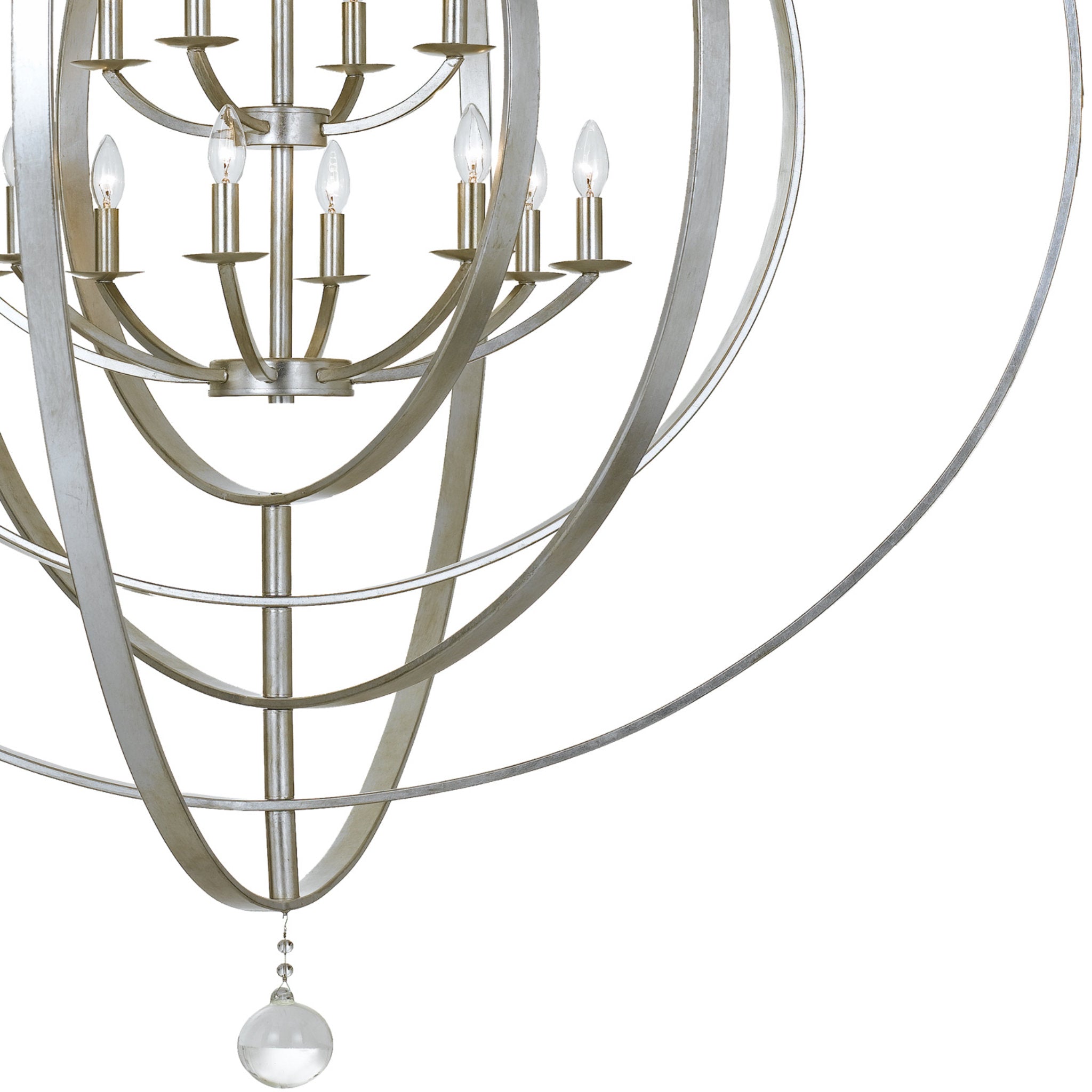 Luna 60'' Antique Silver Chandelier Silver 60"W x 70"H x 60"D