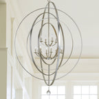 Luna 60'' Antique Silver Chandelier Silver 60"W x 70"H x 60"D