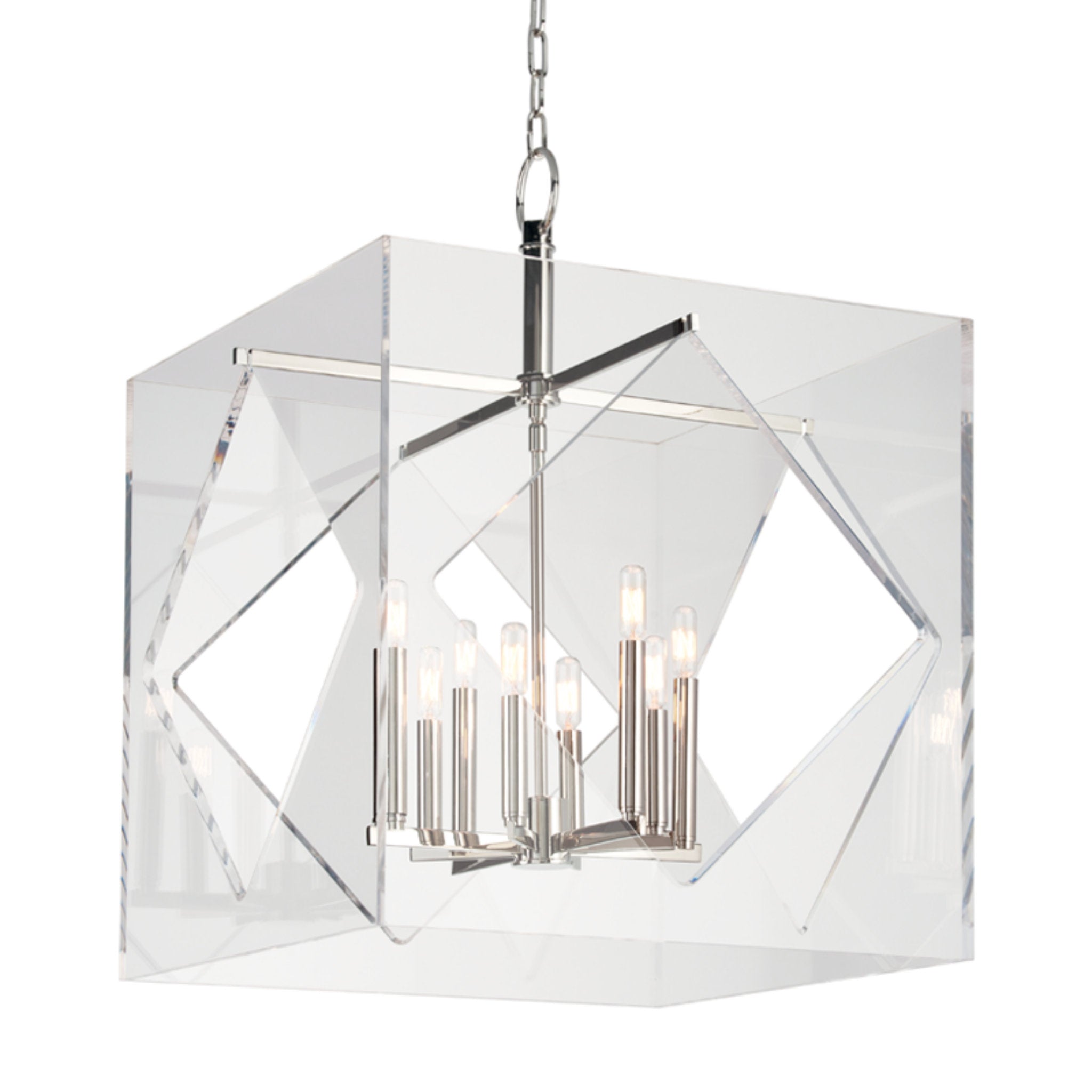 Travis 8-Light Chandelier in Polished Nickel 24L x 24W x 32H