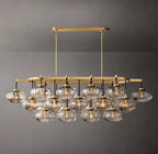 Cabrette Clear Glass Linear Chandelier 72"