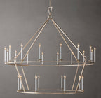 19TH C. ENGLISH OPENWORK TWO-TIER ROUND CHANDELIER 62"