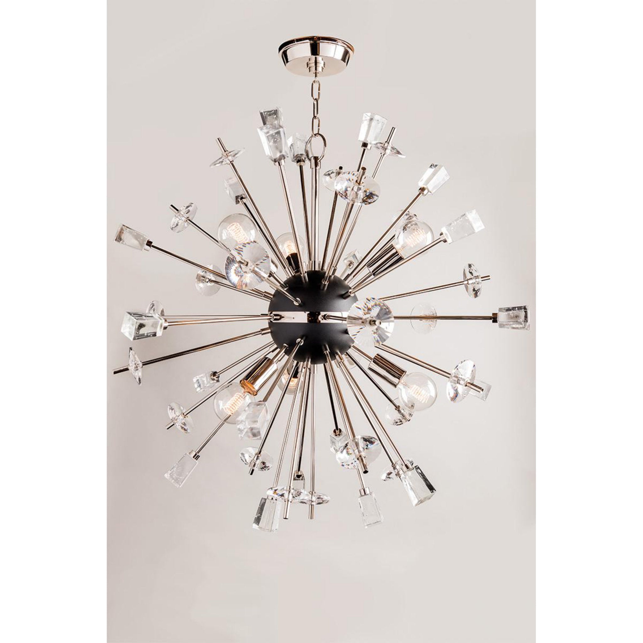 Liberty 12-Light Chandelier in Aged Brass 46L x 46W x 46H