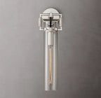 Machinist Glass Cylinder Sconce 16"