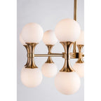 Astoria 20-Light Chandelier in Aged Brass 36L x 36W x 13.5H