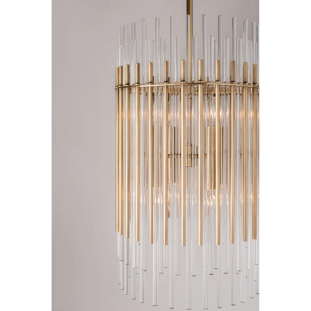 Wallis 10-Light Chandelier in Aged Brass 20.75L x 20.75W x 30.75H