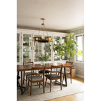 Hopper 9-Light Chandelier in Vintage Brass/Black Brass 32L x 32W x 25H