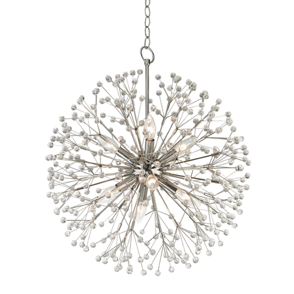 Dunkirk 8-Light Chandelier in Polished Nickel 20L x 20W x 24H