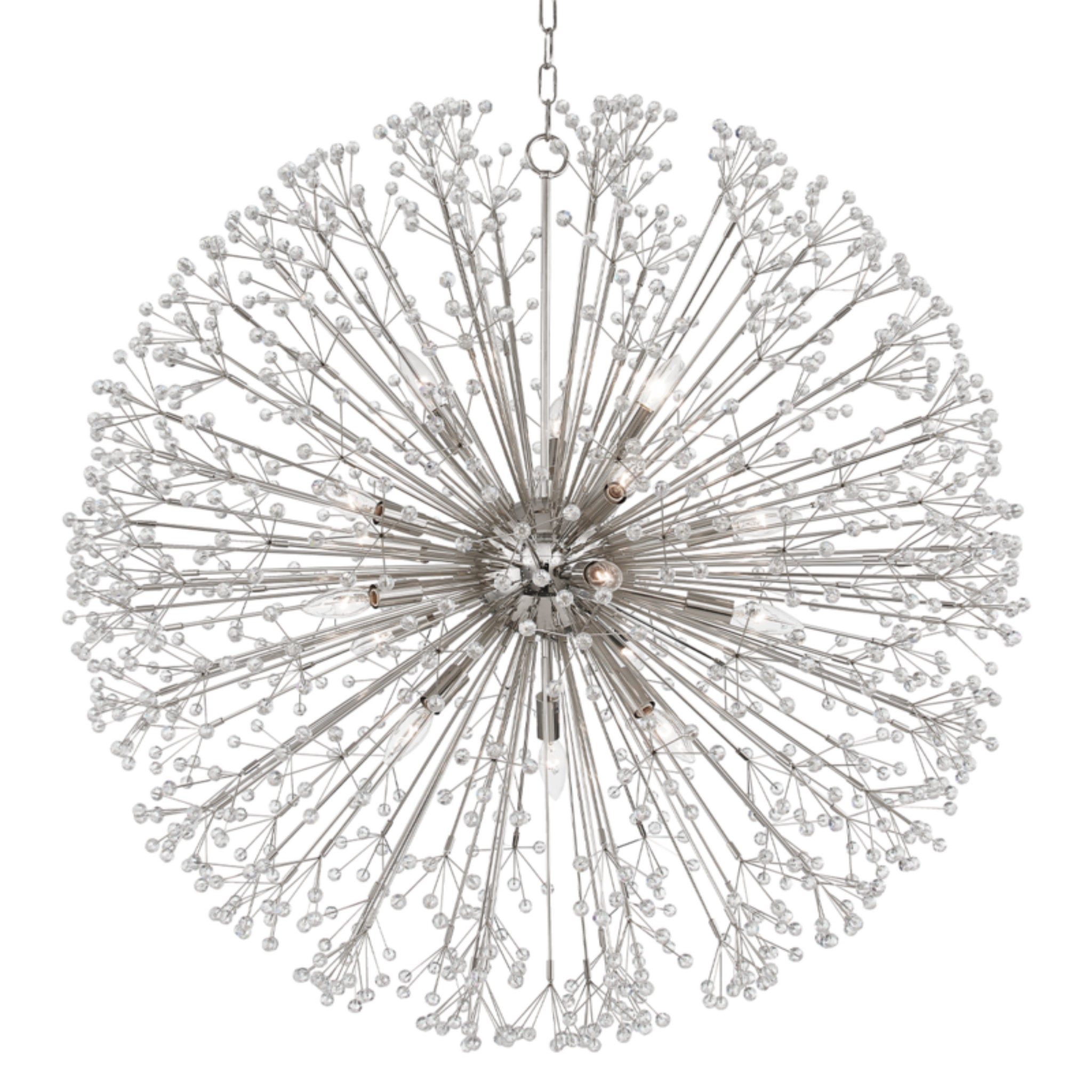 Dunkirk 16-Light Chandelier in Polished Nickel 40L x 40W x 40H