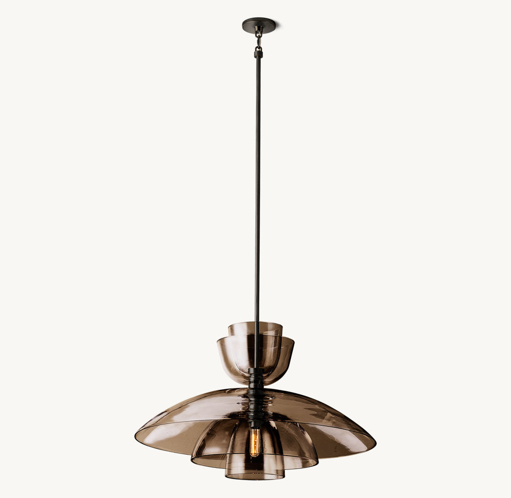Blom Amber Glass Cloche Grand Pendant