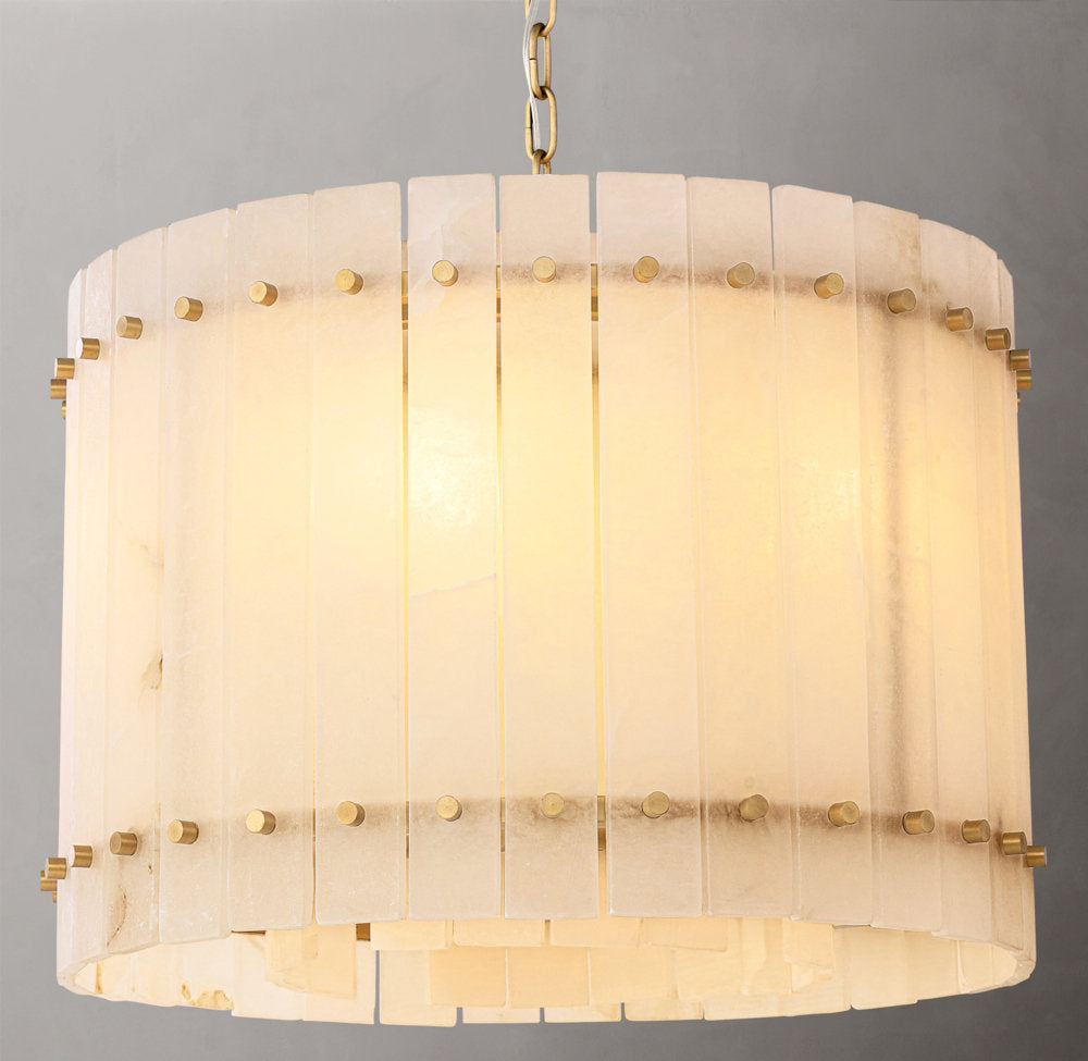 San Marco Alabaster Round Chandelier 22"