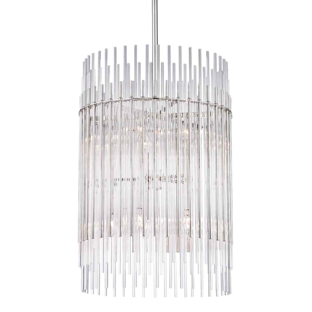Wallis 10-Light Chandelier in Polished Nickel 20.75L x 20.75W x 30.75H