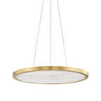 Eastport 1-Light Chandelier in Aged Brass 24L x 24W x 1.25H