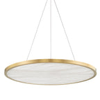 Eastport 1-Light Chandelier in Aged Brass 36L x 36W x 1.75H