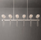 Boule De Cristal Clear Glass Double Linear Chandelier 60"