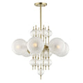Calypso 6-Light Chandelier in Aged Brass 27.25L x 27.25W x 25H
