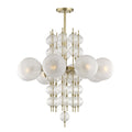 Calypso 8-Light Chandelier in Aged Brass 33.5L x 33.5W x 32.5H