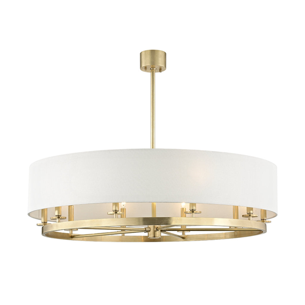 Durham 10-Light Chandelier in Aged Brass 42L x 42W x 14.5H