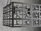 La Cage 50" Rectangular Chandelier in Bronze