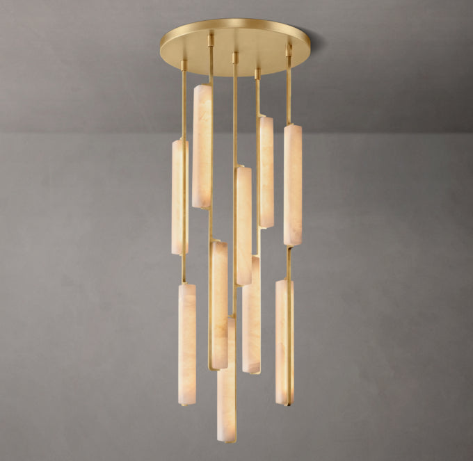 Audubon Alabaster Round Chandelier 24"