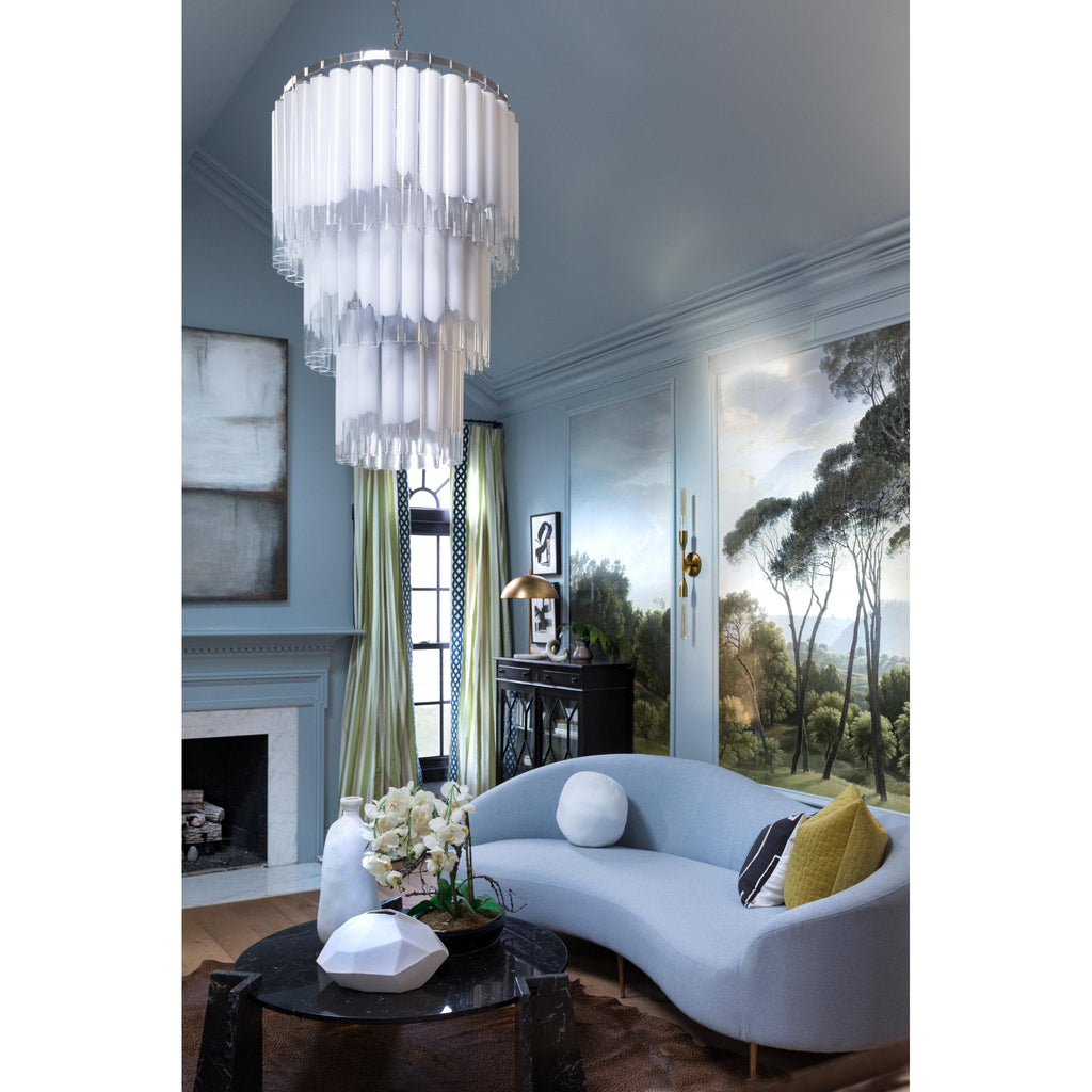 Tyrell 16-Light Chandelier in Polished Nickel 31L x 31W x 49H