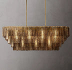 Sirene Smoke Glass Rectangular Chandelier 59"