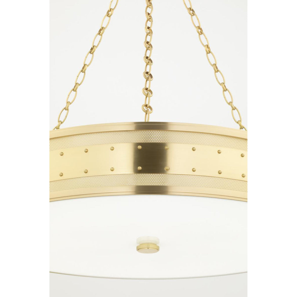Gaines 6-Light Chandelier in Historic Nickel 30L x 30W x 7H