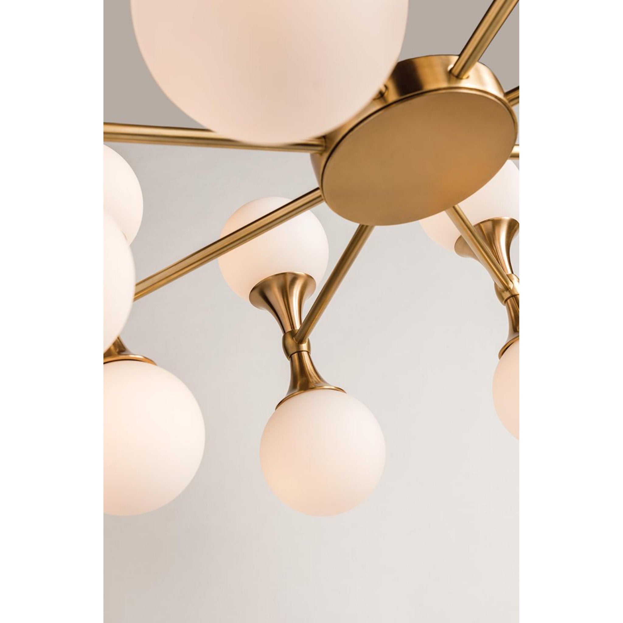 Astoria 16-Light Chandelier in Aged Brass 27L x 27W x 13.5H