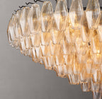 Chiara Clear Glass Tiered Round Chandelier 37"