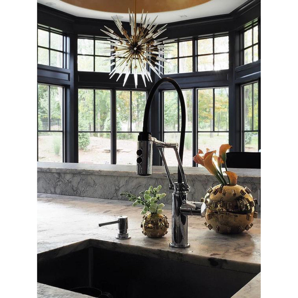 Sparta 18-Light Chandelier in Aged Brass 48L x 48W x 48H