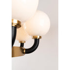 Werner 12-Light Chandelier in Aged Brass/Black 61L x 61W x 14.5H