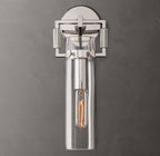 Machinist Glass Cylinder Sconce 12"